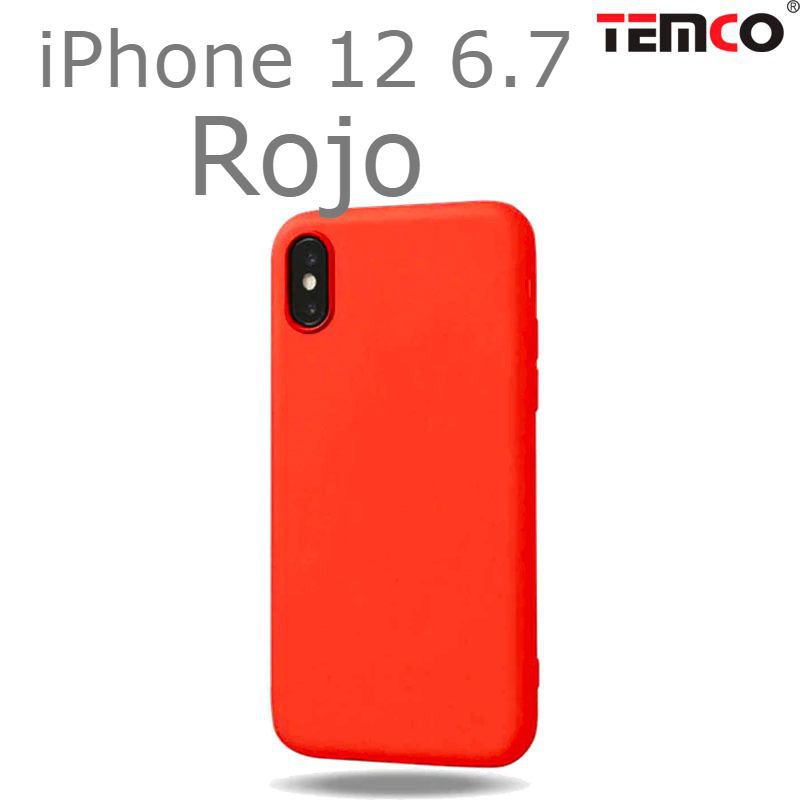 Funda Silicona iPhone 12 6.7" Rojo