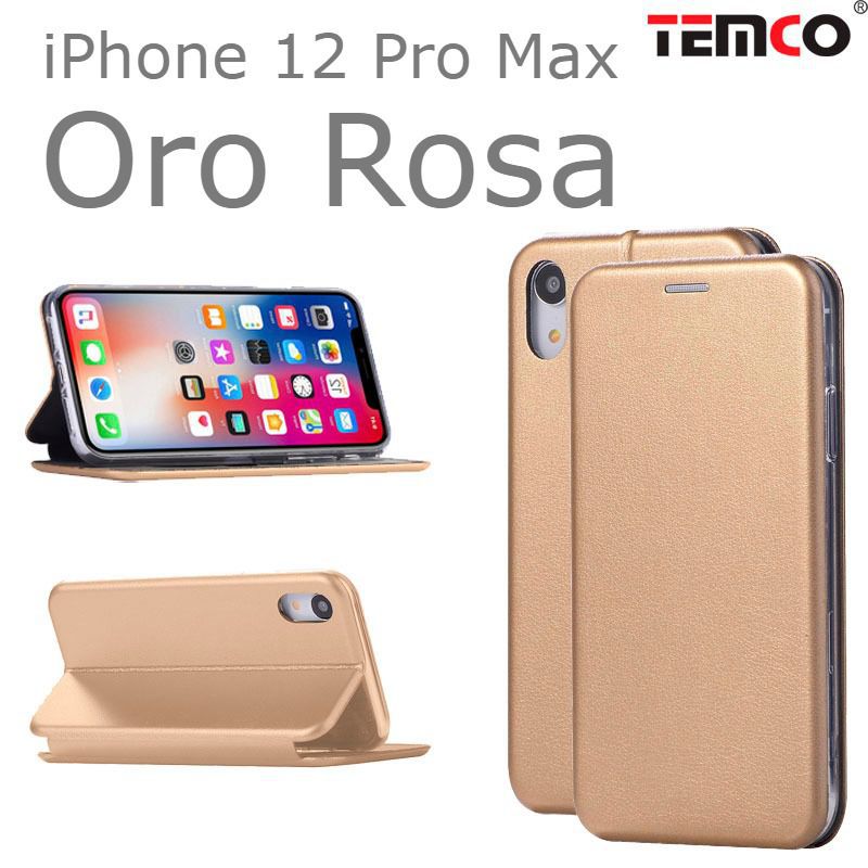 Funda Concha iPhone 12 Pro Max Oro Rosa
