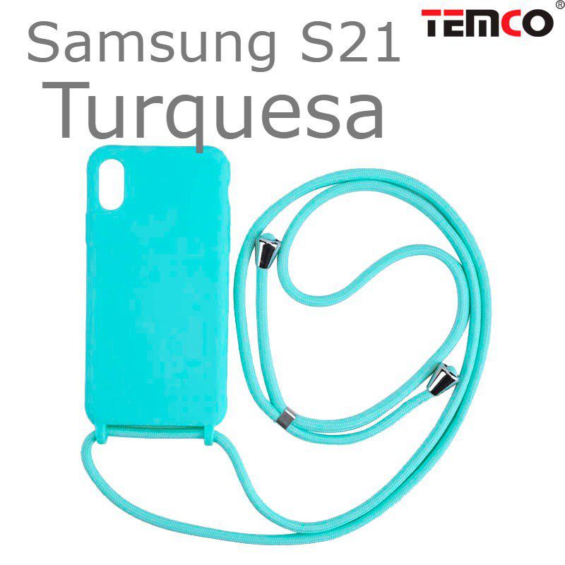 Funda Colgante Samsung S21 Turquesa