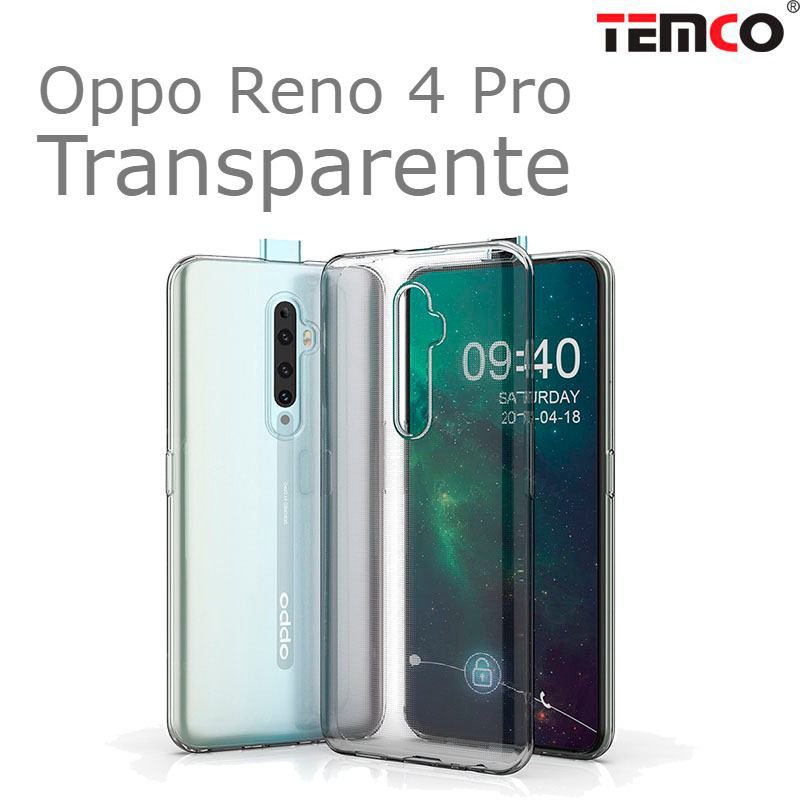 Funda Silicona Oppo Reno 4 Pro Transparente