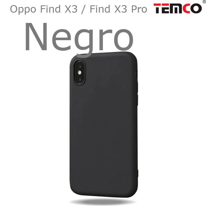 Funda Silicona Oppo Find X3 / Find X3 Pro Negro