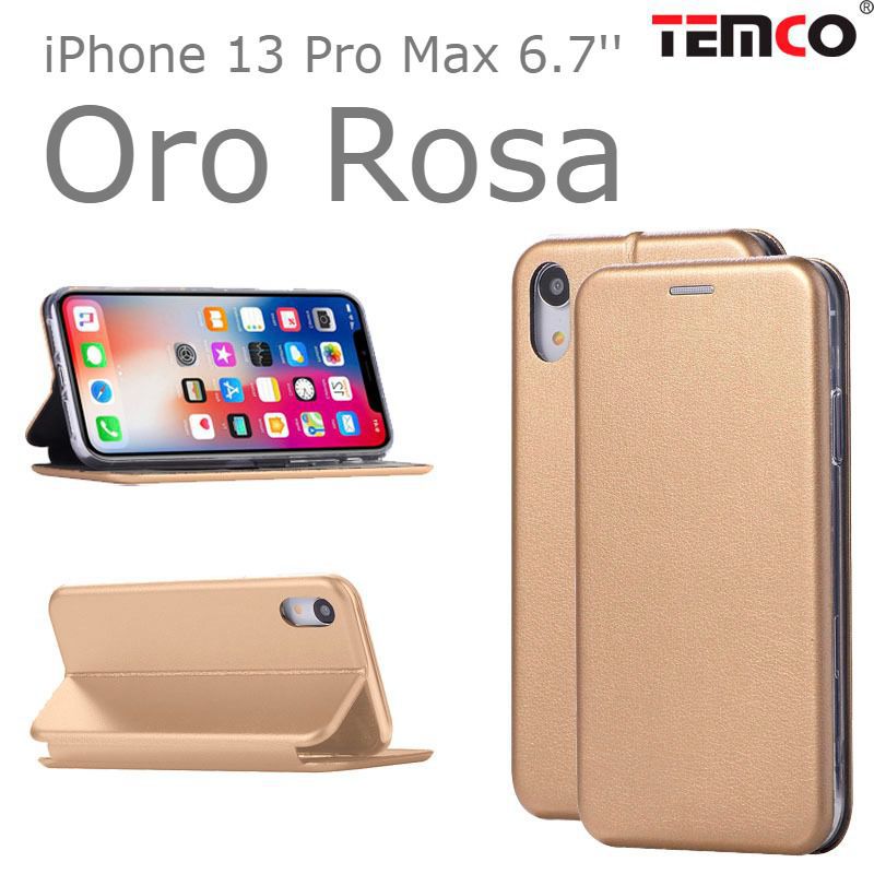 Funda Concha iPhone 13 Pro Max 6.7'' Oro Rosa