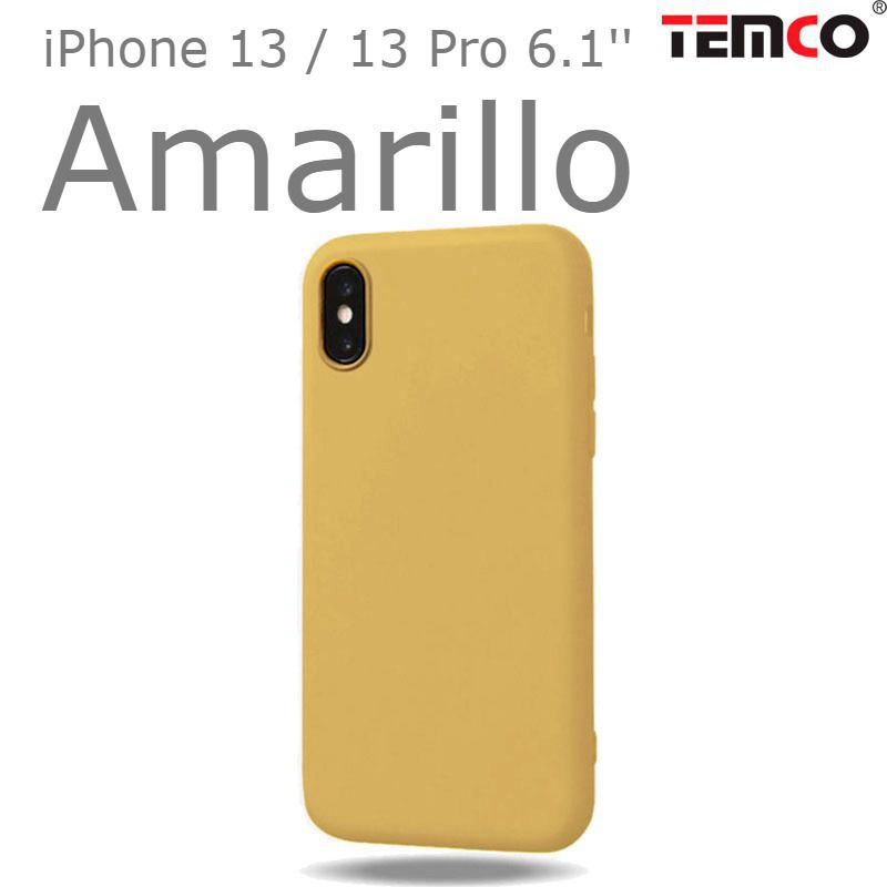 Funda Silicona iPhone 13 6.1'' Amarillo
