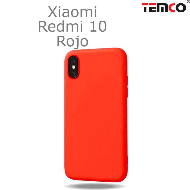 Funda Silicona Xiaomi Redmi 10 Rojo