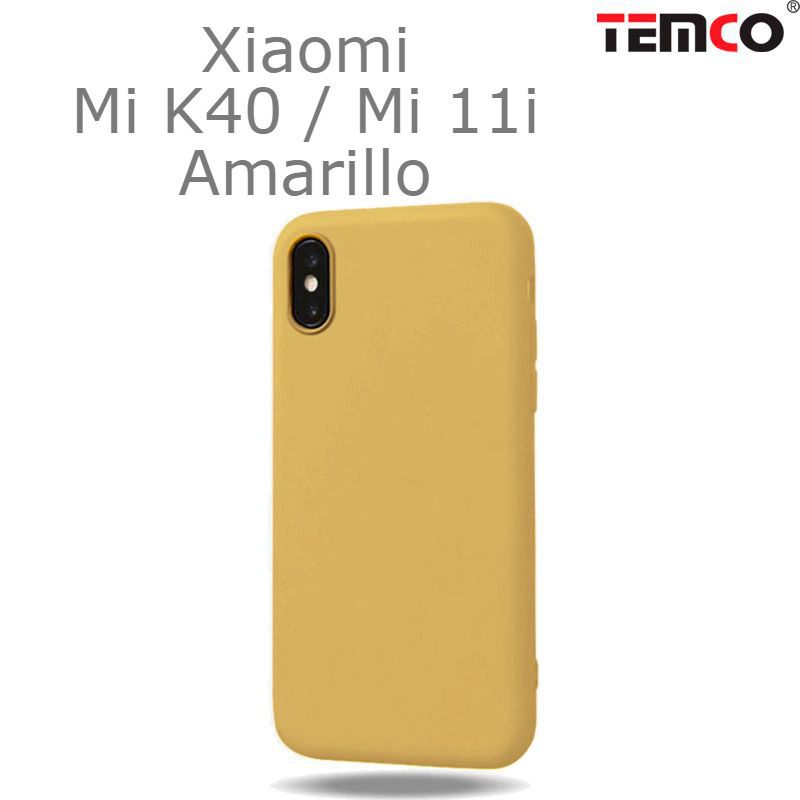 Funda Silicona Xiaomi Mi K40 / Mi 11i Amarillo