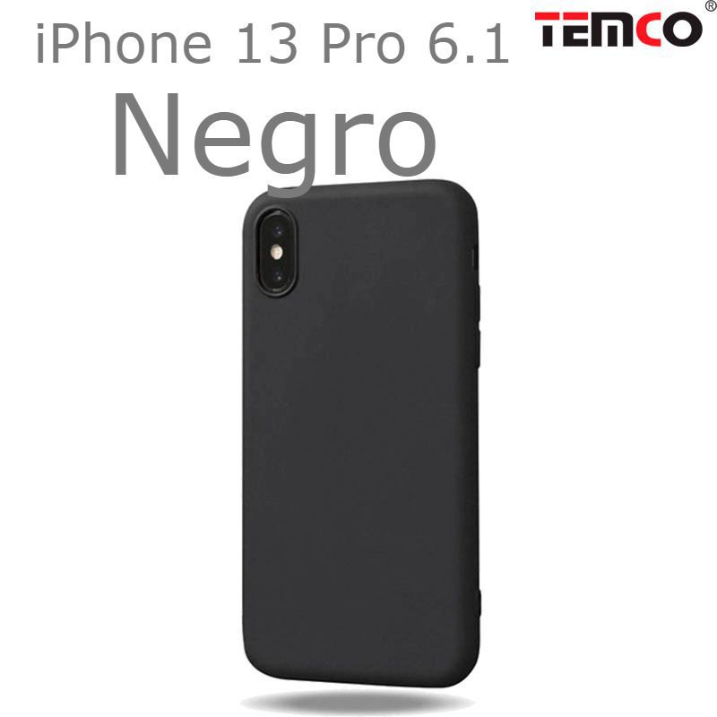 Funda Silicona iPhone 13 Pro 6.1'' Negro