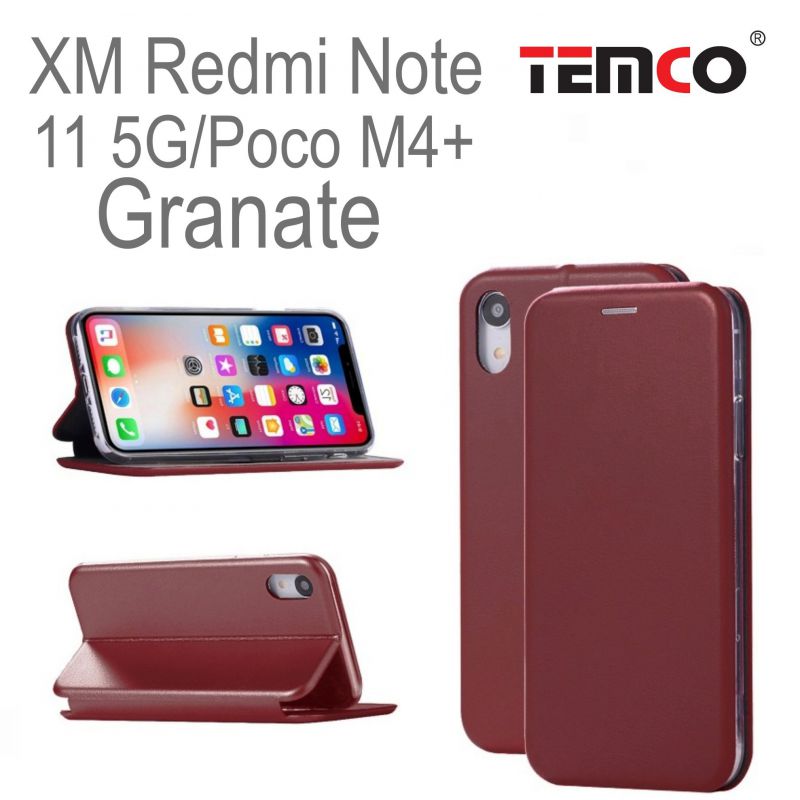 Funda Concha XM Redmi Note 11 5G/ Poco M4 +Granate