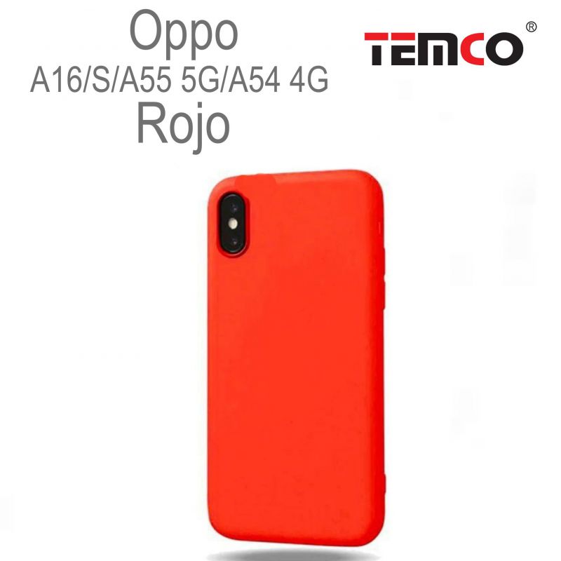 Funda Silicona Oppo A16 / S /A55 5G/A54 4G Rojo