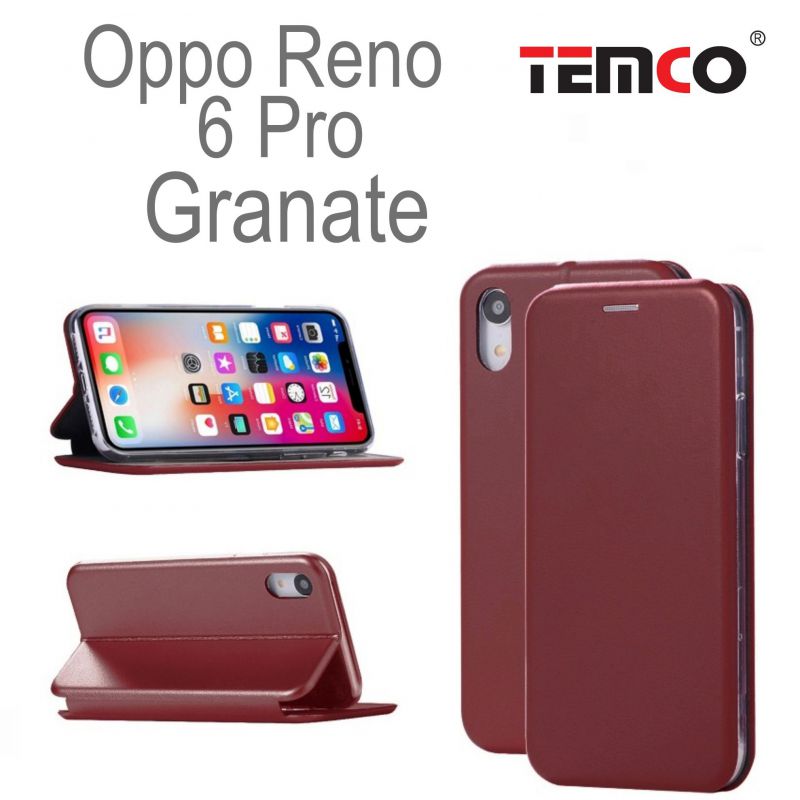 Funda Concha Oppo Reno 6 Pro Granate