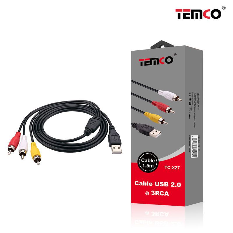 Cable USB a 3RCA 1.5m