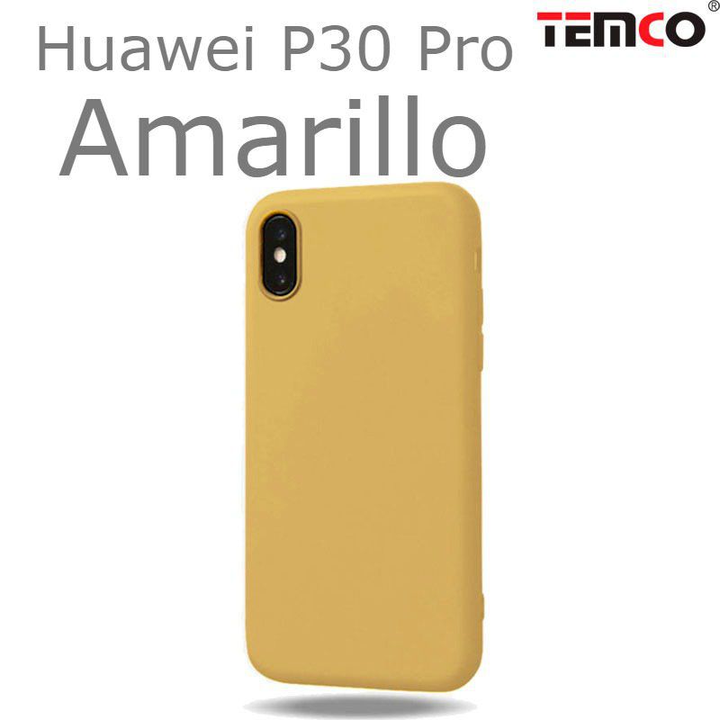 Funda Silicona Huawei P30 Pro Amarillo