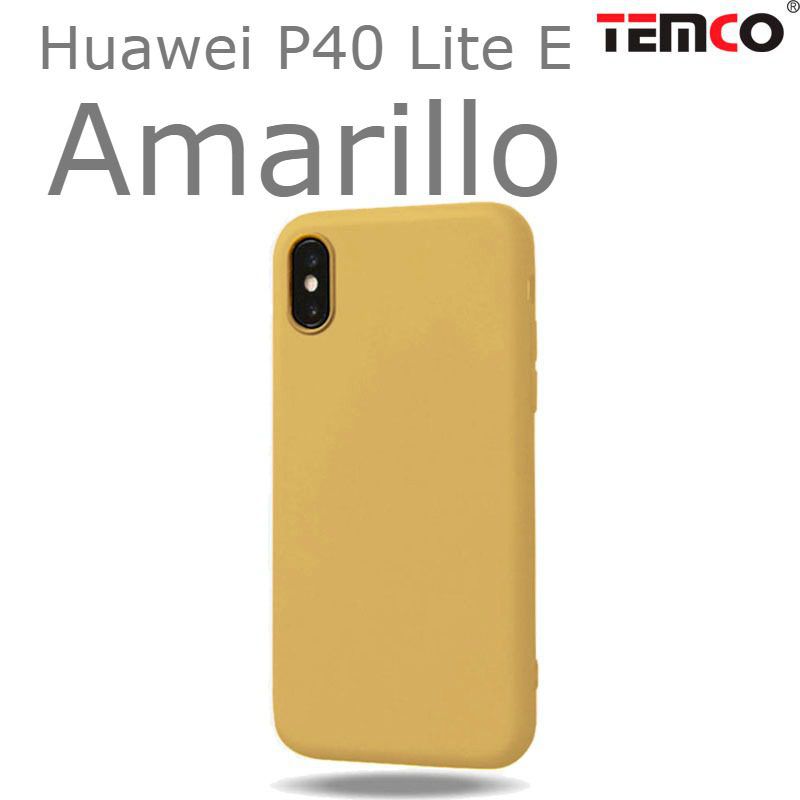 Funda Silicona Huawei P40 Lite E Amarillo