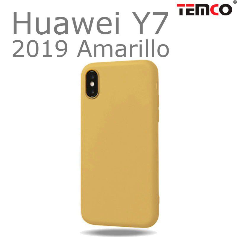 Funda Silicona Huawei Y7 2019 Amarillo