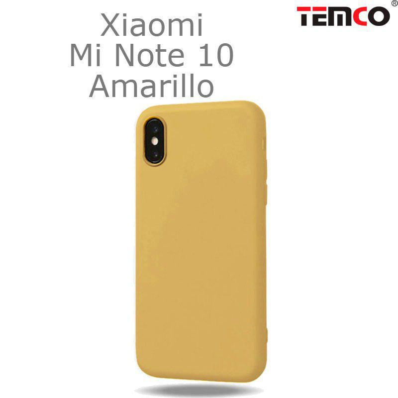 Funda Silicona Xiaomi Mi Note 10 Amarillo