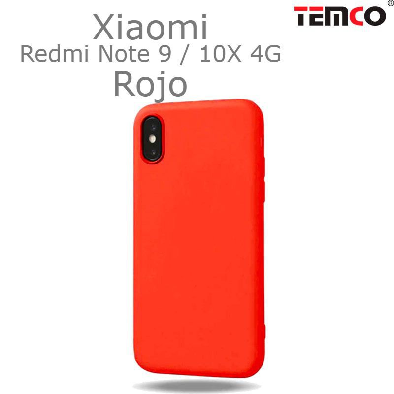 Funda Silicona Xiaomi Redmi Note 9 Rojo