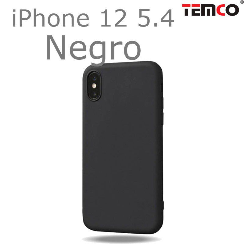 Funda Silicona iPhone 12 5.4" Negro