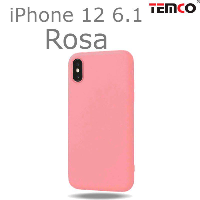 Funda Silicona iPhone 12 6.1" Rosa