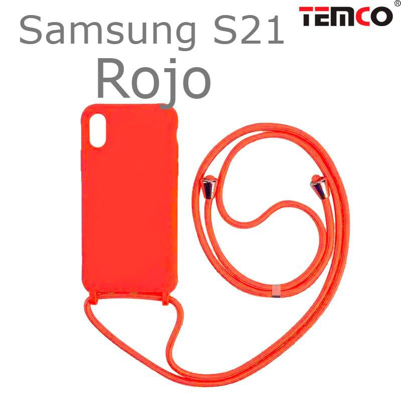 Funda Colgante Samsung S21 Rojo