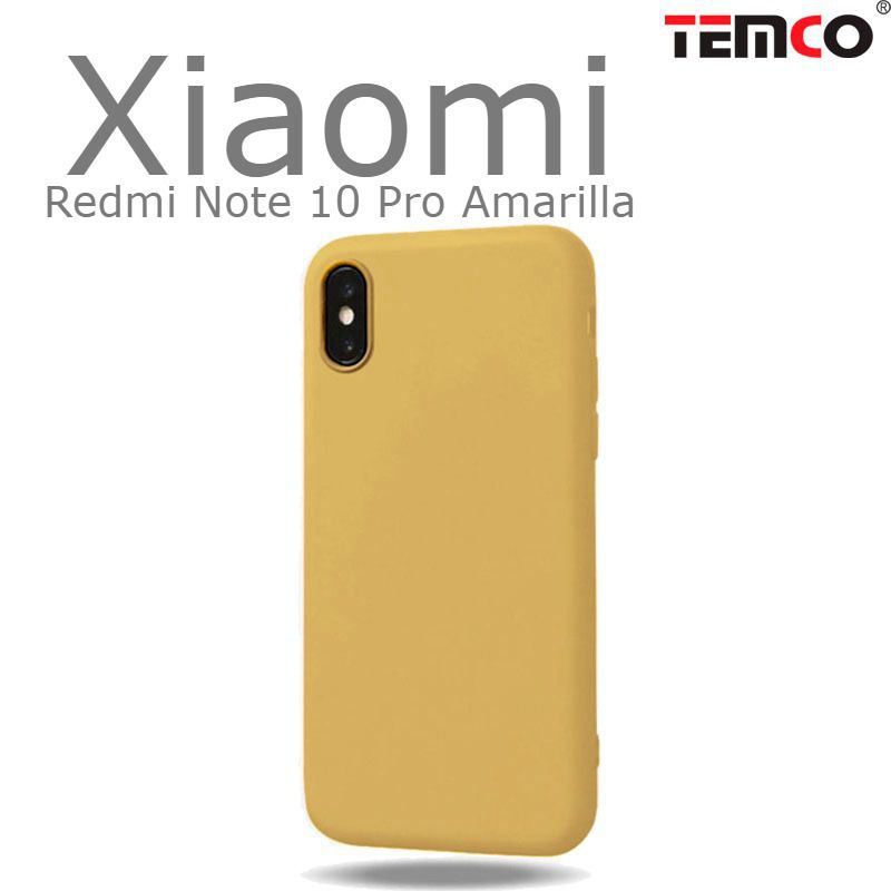 Funda Silicona Xiaomi Redmi Note 10 Pro Amarilla