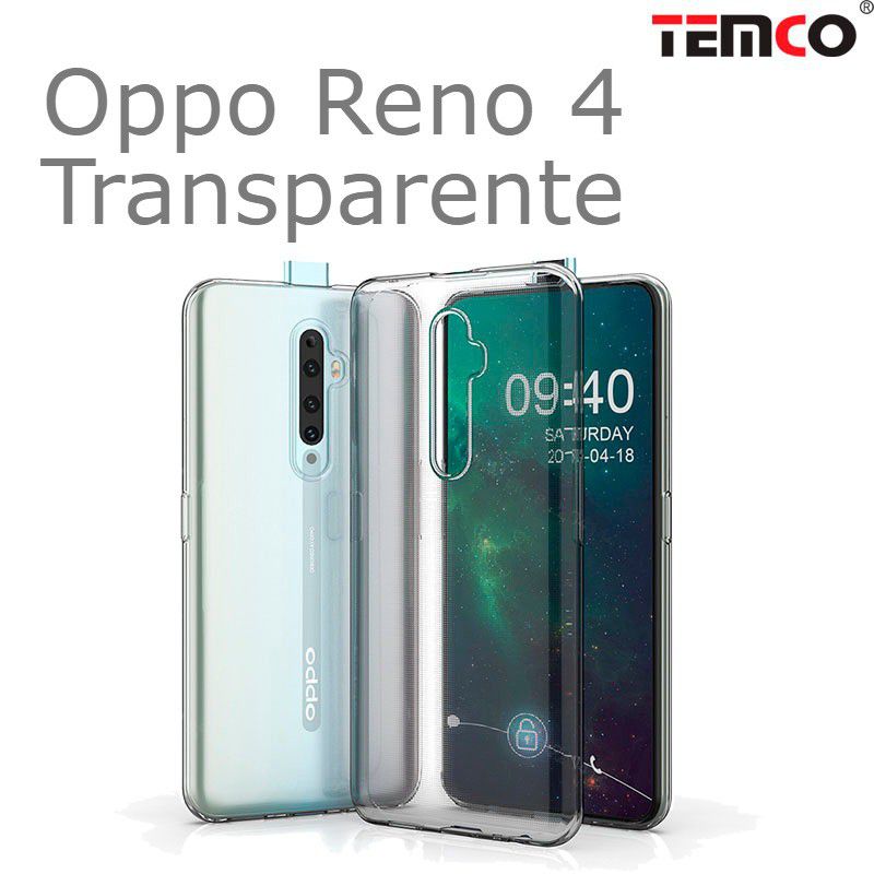 Funda Silicona Oppo Reno 4 Transparente
