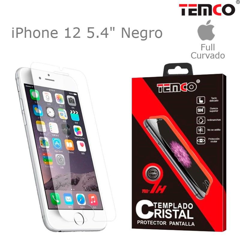 Cristal Full 3D iPhone 12 5.4" Negro
