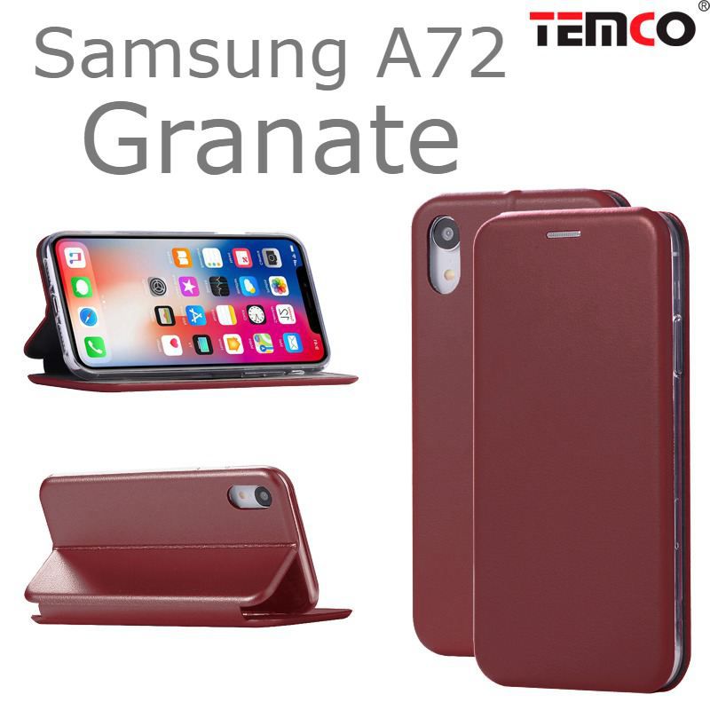 Funda Concha Samsung A72 Granate