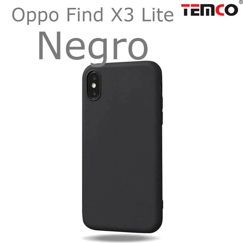 Funda Silicona Oppo Find X3 Lite Negro