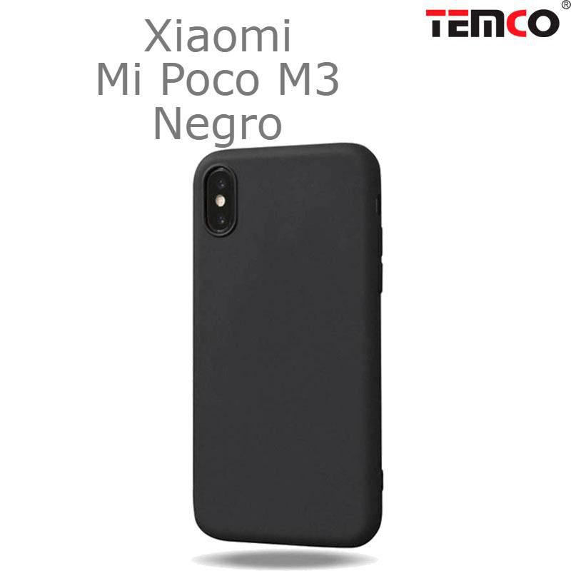 Funda Silicona Xiaomi Mi Poco M3 Negro