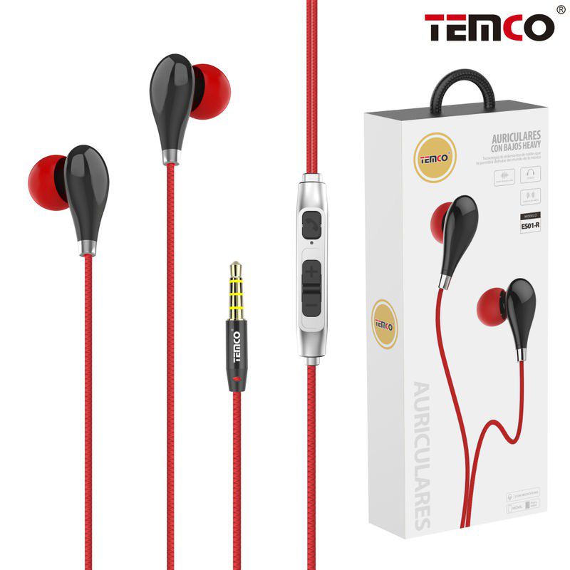Headphones with Mic ES01 Red
