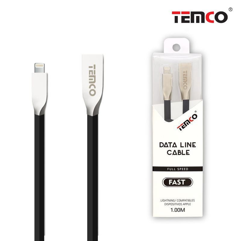 Cable 1A 1m Lightning Negro