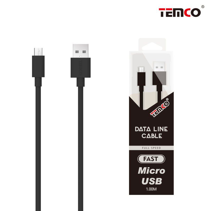 Cable básico 1A 1m Micro USB 5P Negro