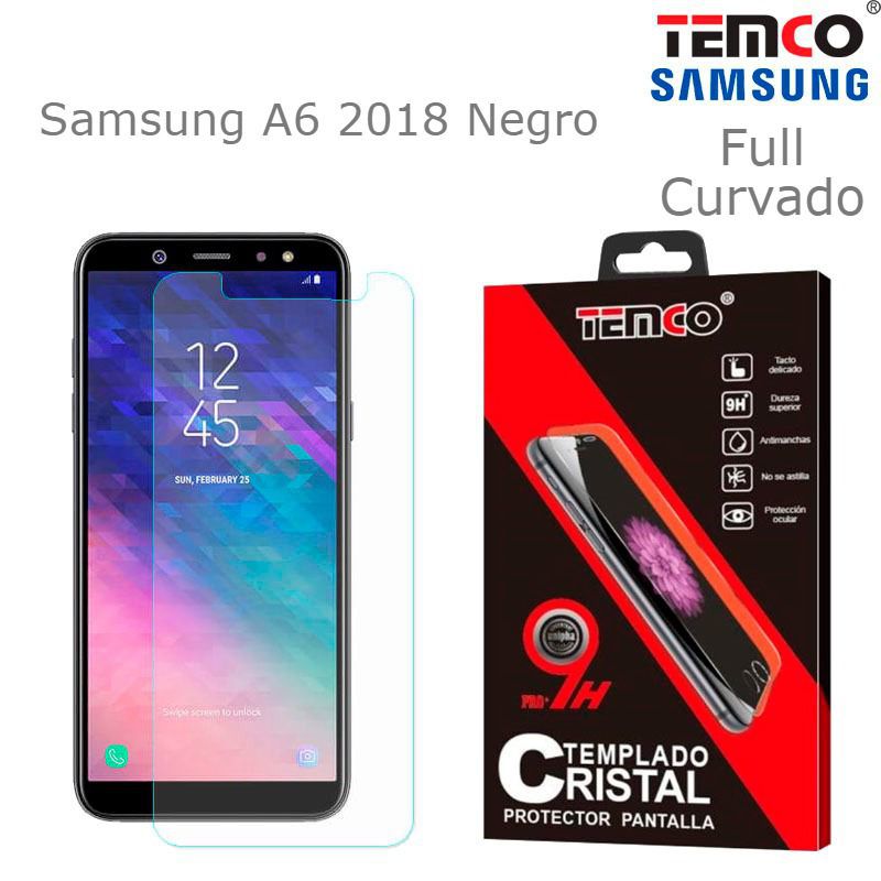 Cristal Full 3D Samsung A6 2018 Negro
