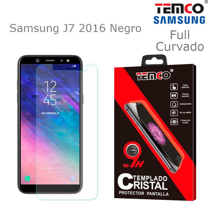 Cristal Full 3D Samsung J7 2016 Negro